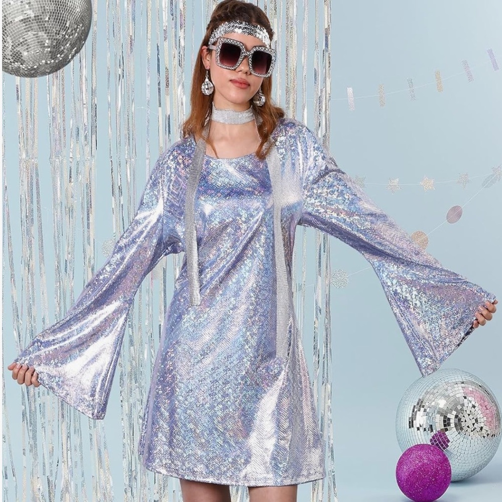 PARTTELY Amazon NWT 70’s Halloween Disco Outfit Costume